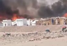 حريق هائل يلتهم عدداً من الخيام في مخيم العفاض للنازحين بالولاية الشمالية 3 images 2026 09 22T101401.374
