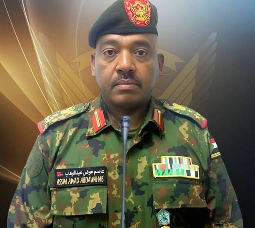 السودان يرفض اتهامات إثيوبيا ويحذر 1 المتحدث باسم الجيش عاصم عوض عبد الوهاب